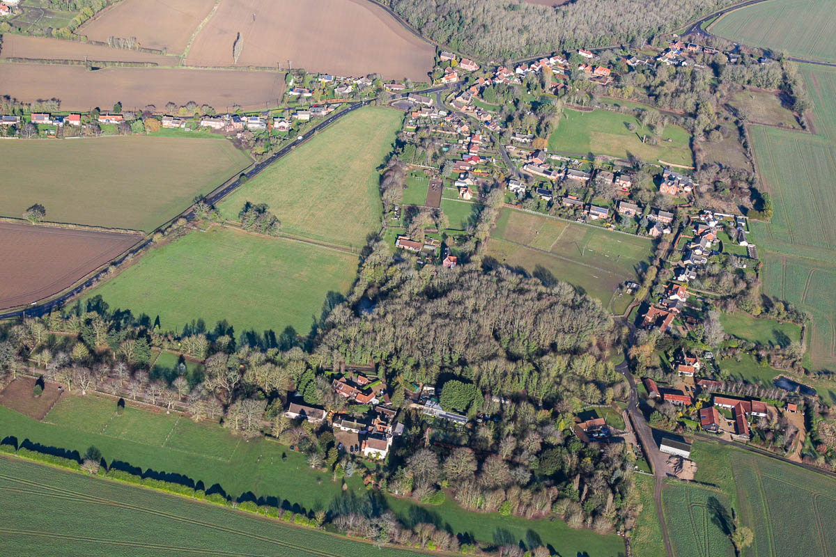  An aerial view of Bracon Ash 