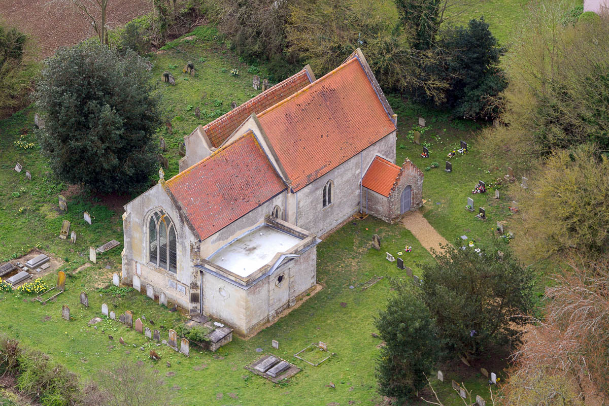  Aerial view of St Nicholas Church 